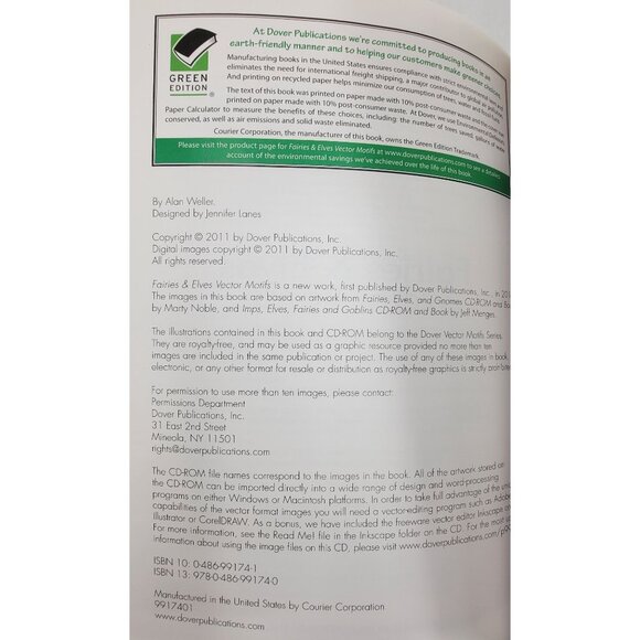 Celtic Fairies/Elves Vector Motifs Books By Dover Publications With CD/ROM - Picture 10 of 12